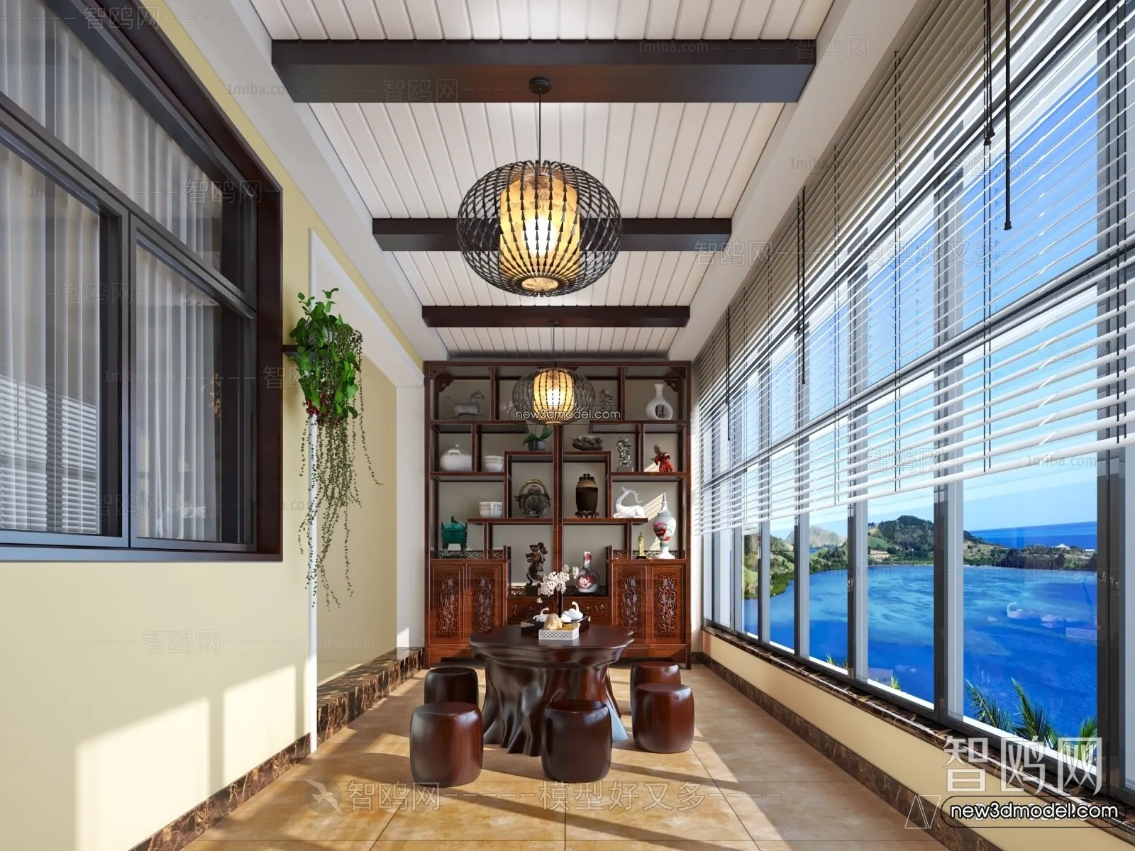 Balcony - 3D Interior Scene - 3D Models - 094