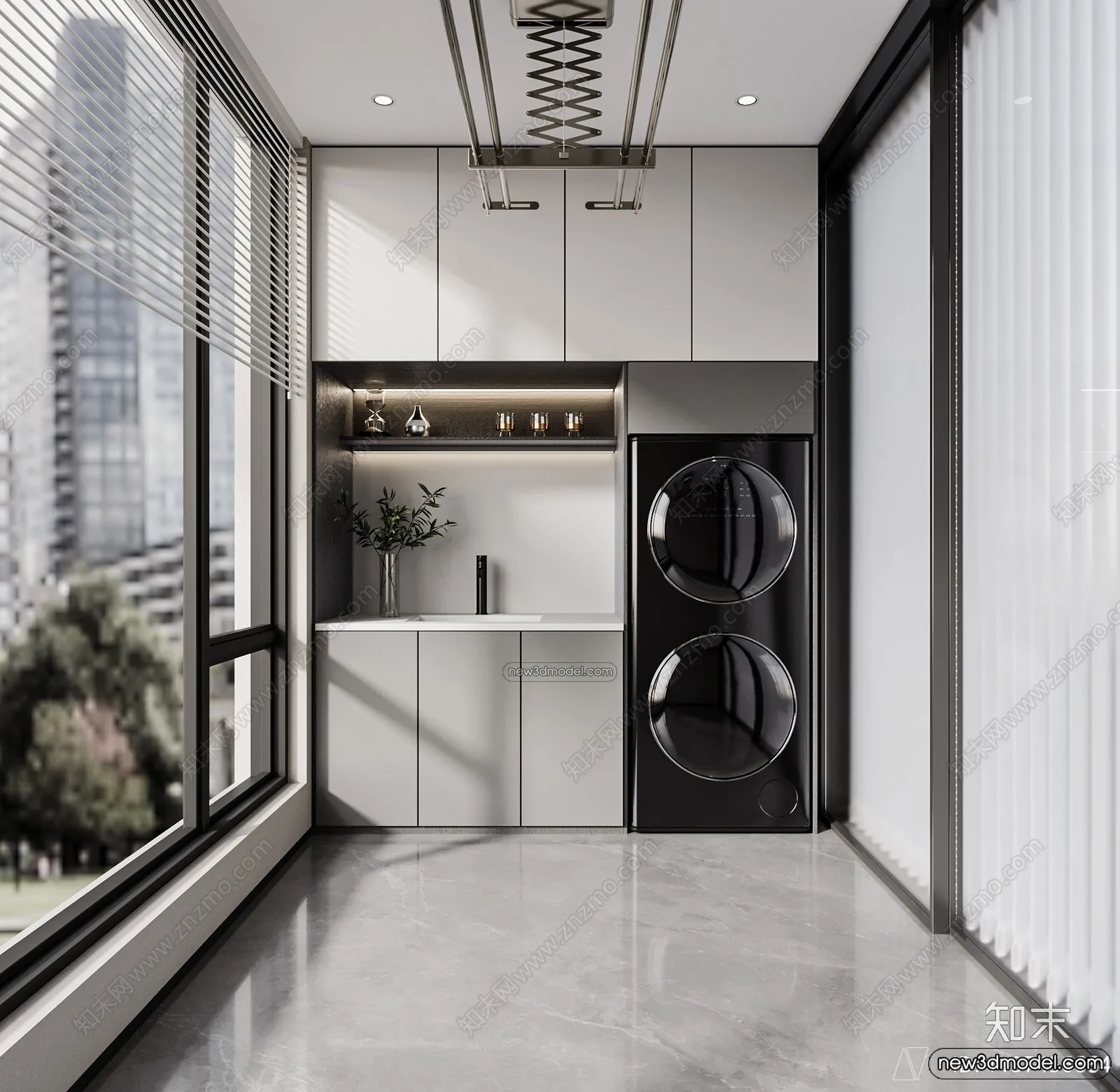 Balcony - 3D Interior Scene - 3D Models - 111