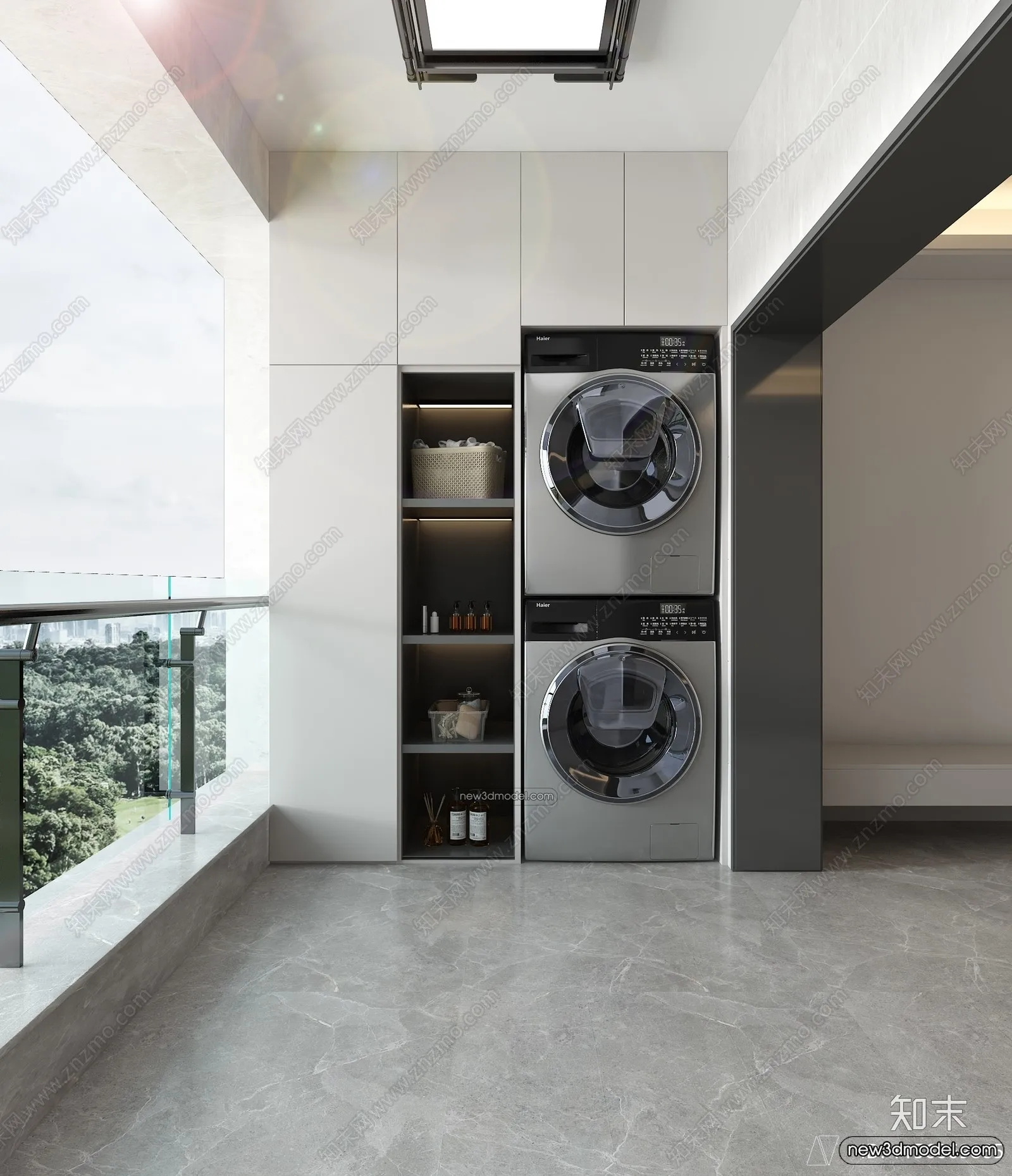 Balcony - 3D Interior Scene - 3D Models - 114