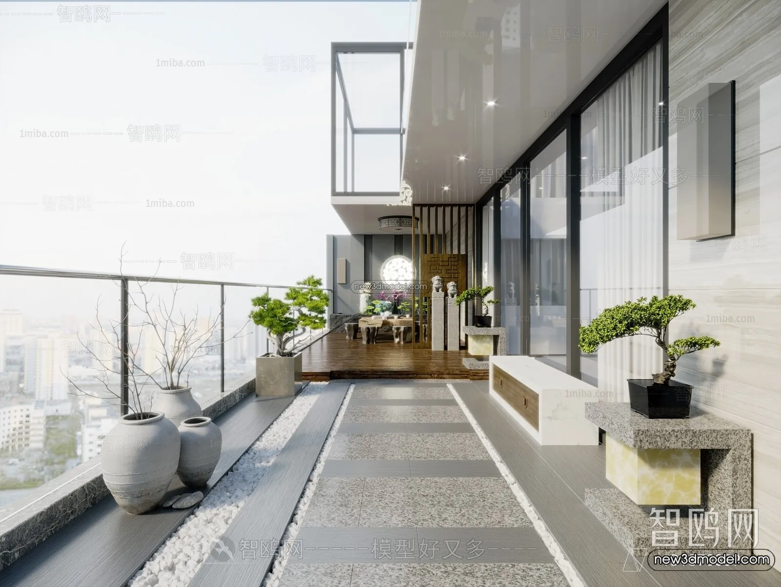 Balcony - 3D Interior Scene - 3D Models - 123