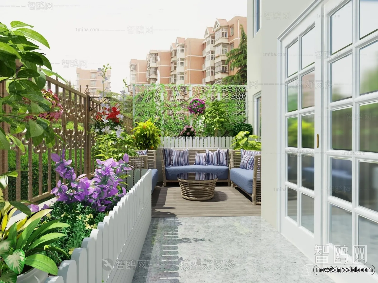 Balcony - 3D Interior Scene - 3D Models - 127