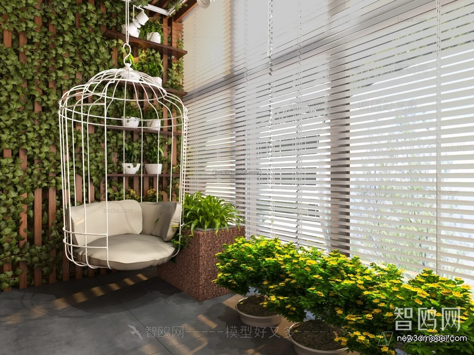 Balcony - 3D Interior Scene - 3D Models - 142