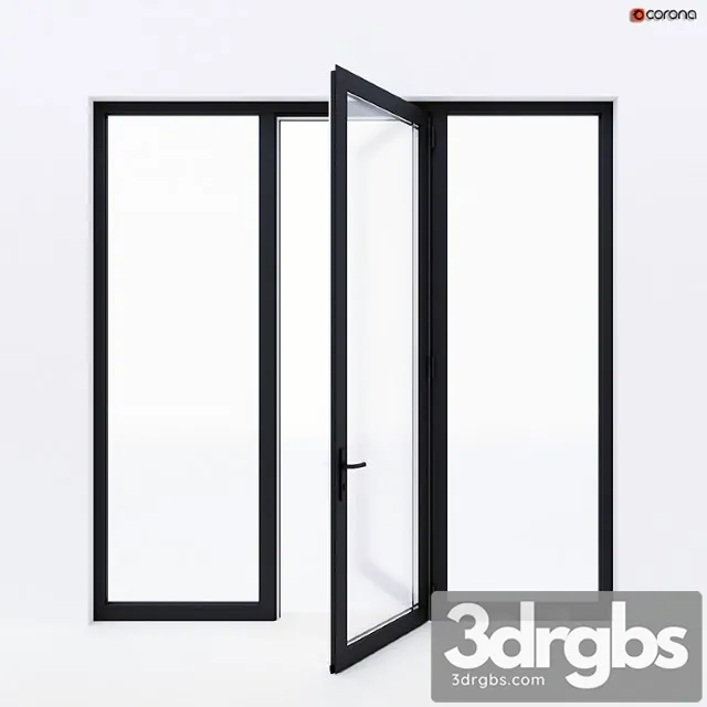 Balcony door alumil 3D Model Free