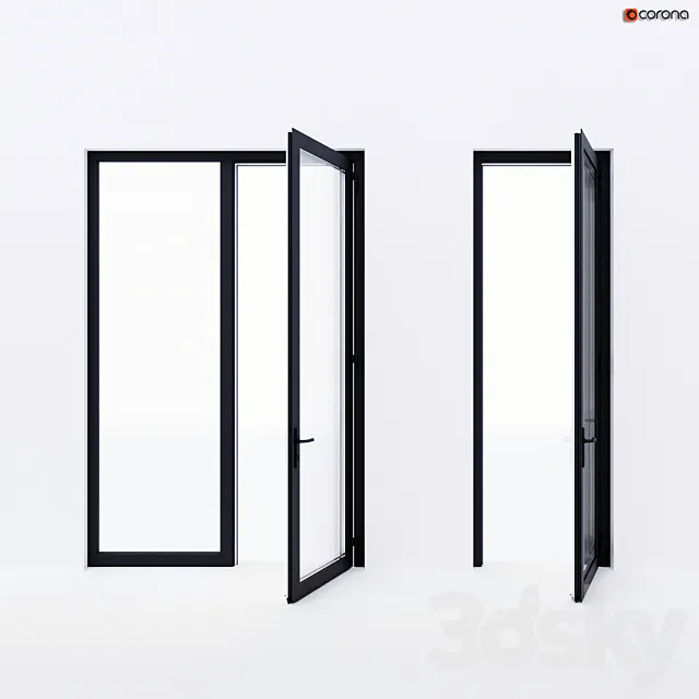 Balcony doors Alumil 3DModel