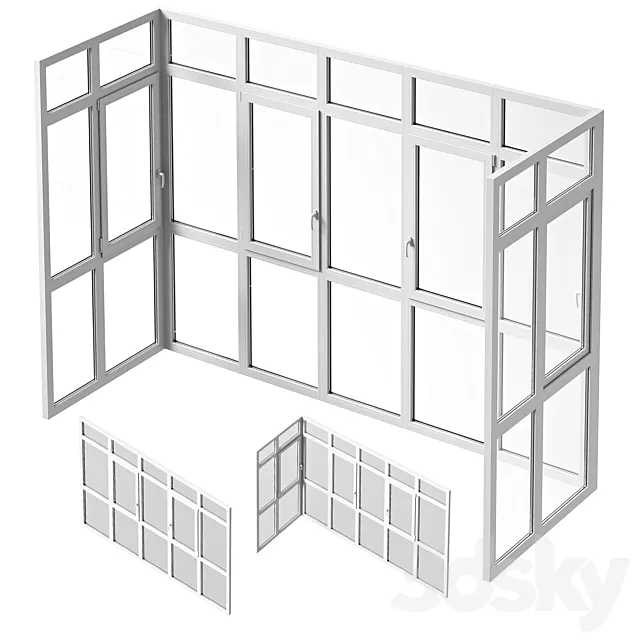 Balcony panoramic glazing Free Download