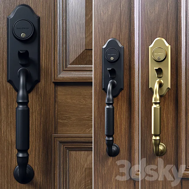 Baldwin. Ashton two-point lock handleset 3D Model