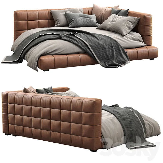Baldwin Lounge Corner Upholstered Bed 3D Model