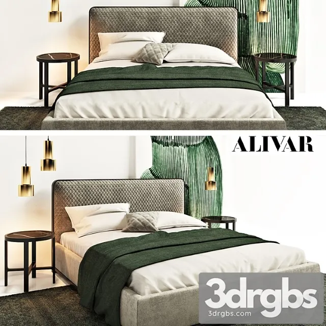 Bali bed by alivar 2 3D Model Free
