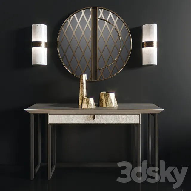Bali console. Estremoz wall light. Kobe mirror 3DModel