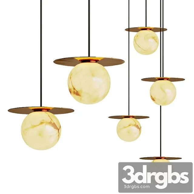 Ball pendant lamp marble orb 3D Model Free