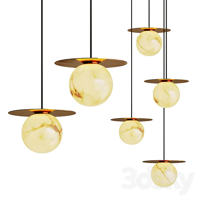 Ball pendant lamp MARBLE ORB 3D Model