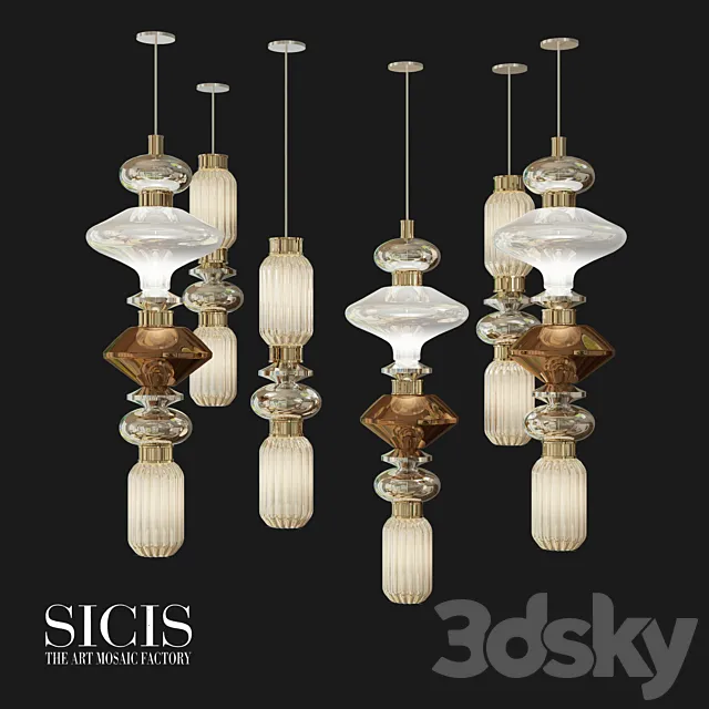 BALLET CEILING LAMP 3D Model