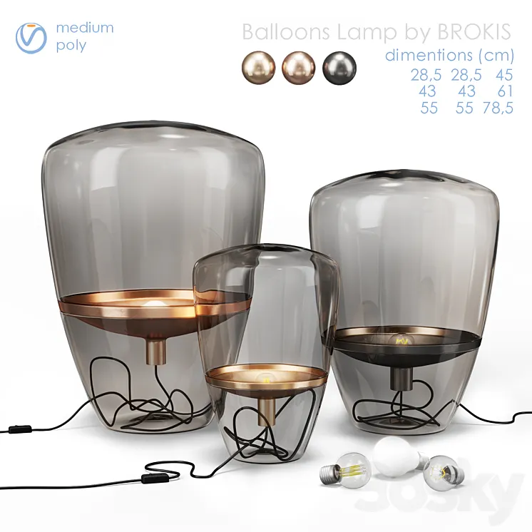 Balloon Lamp by Brokis 3D Model Free Download