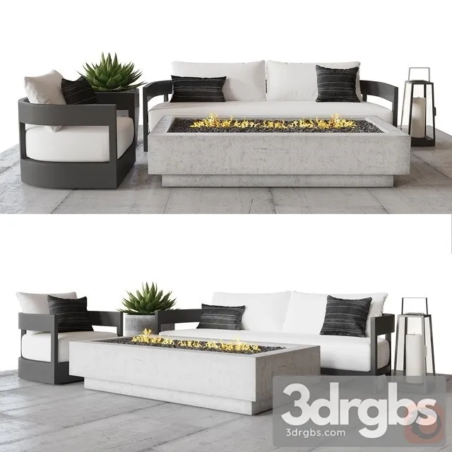 Balmain Aluminum Chaise 3D Model Free