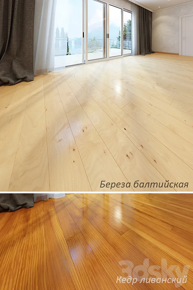 Baltic Birch and Cedar of Lebanon 3D Model