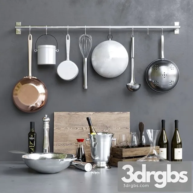 Baltimora decor set 3D Model Free