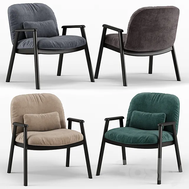 Baltimora velvet armchair - Calligaris 3DModel