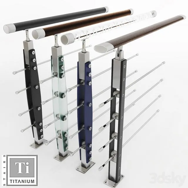 Balusters Titanium HR_1014_1015_1016_1811 3D Model