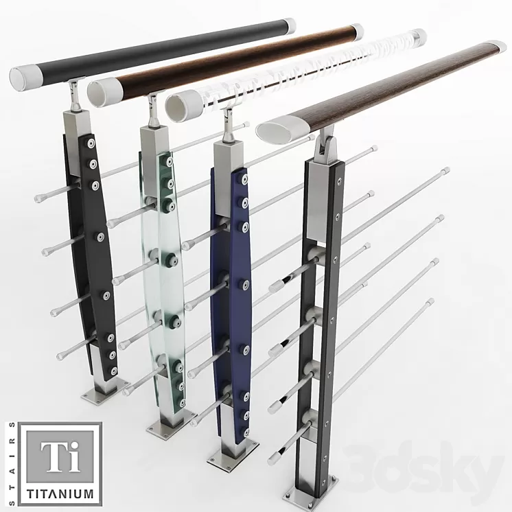 Balusters Titanium HR_1014_1015_1016_1811 3D Model