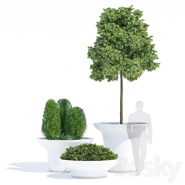 Balzac planters 3D Model