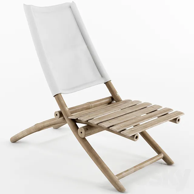 Bamboo beach chair 3DModel