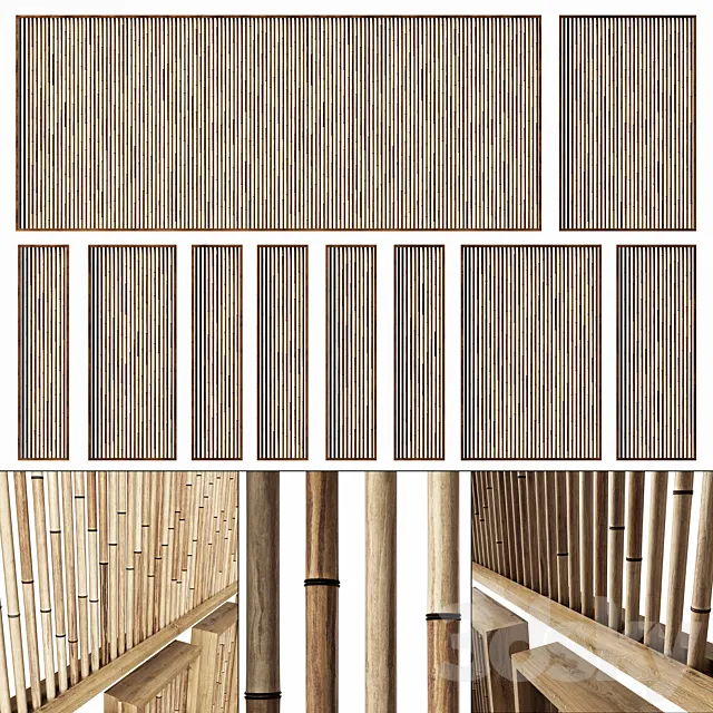 Bamboo branch decor n19 3D Model