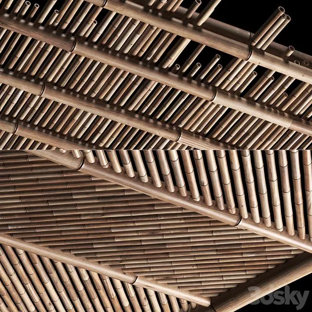 Bamboo ceiling 3D Model