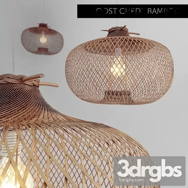 Bamboo Ceiling Lamp 3D Model Free