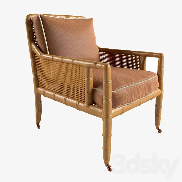 Bamboo chair regency 3D Model