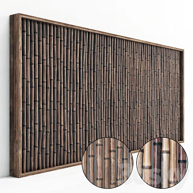 Bamboo decor Big frame Final 3DModel