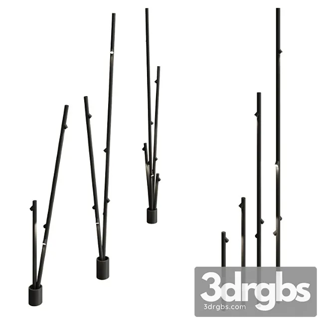 Bamboo floor lamp by vibia