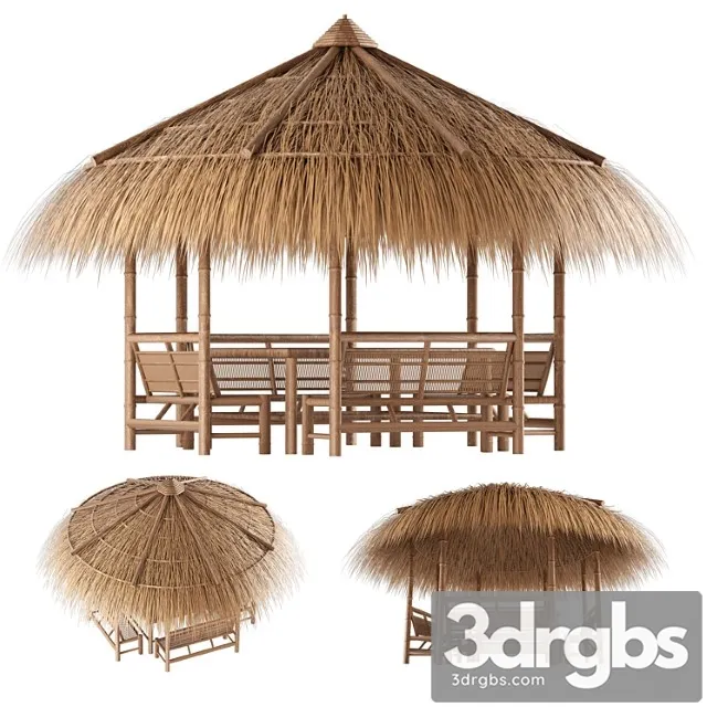 Bamboo Gazebo 3D Model Free