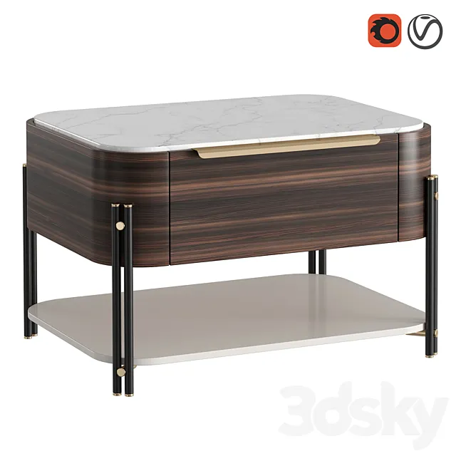BAMBOO I bedside table 3DModel
