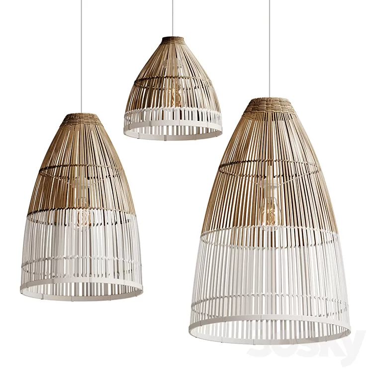 bamboo lampshade model 3D Model Free Download