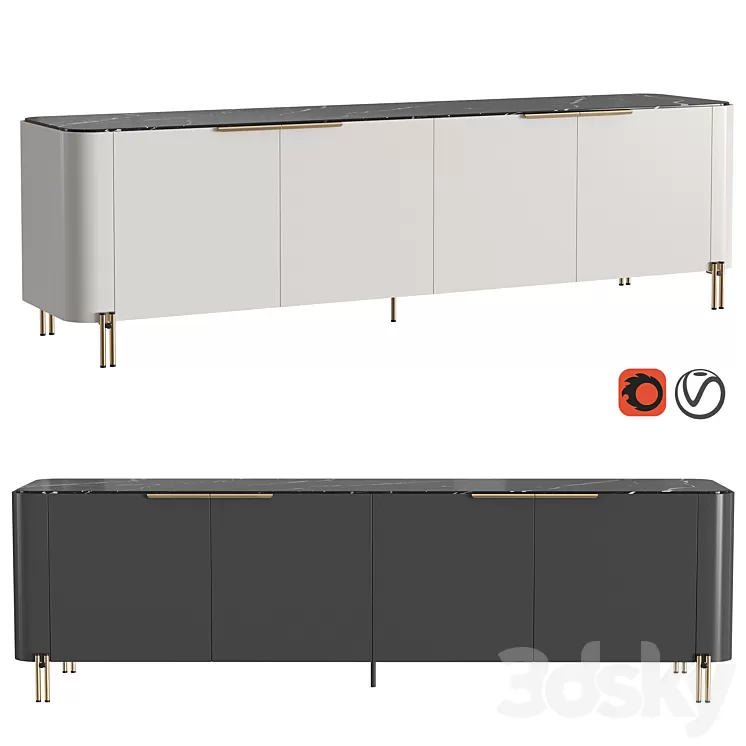 BAMBOO sideboard 3D Model