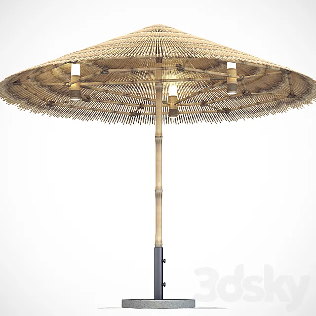 bamboo umbrella 3DModel