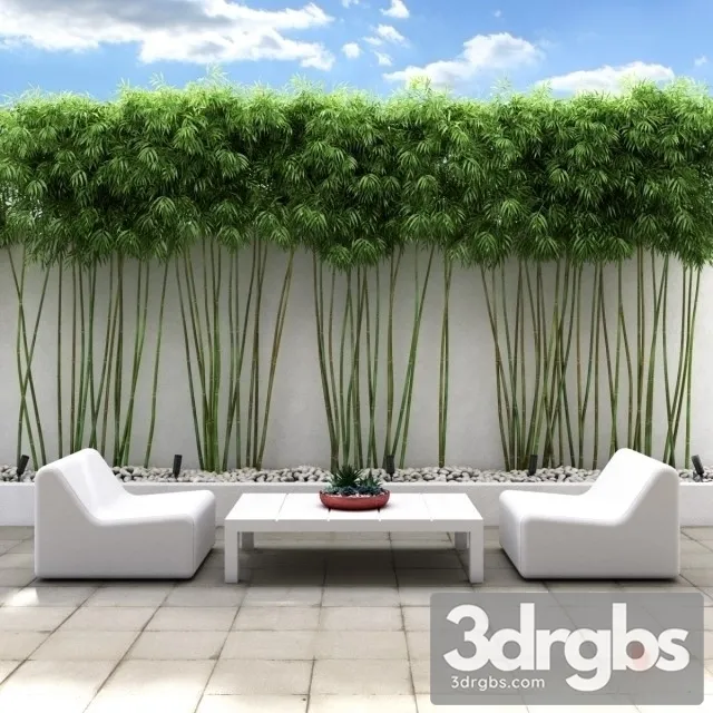 Bamboo Wall 3D Model Free