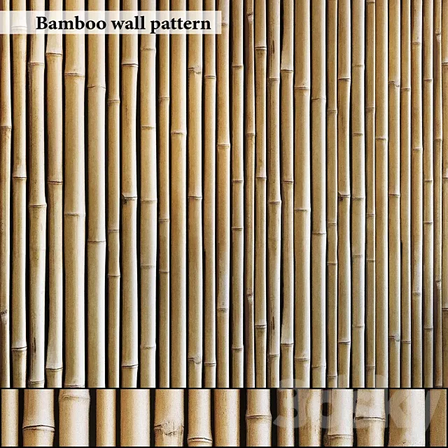 Bamboo wall seamless 3DModel