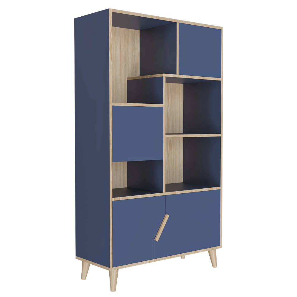 Bami - Chest of drawer Tutu Blue Bookcase T2 3D Model
