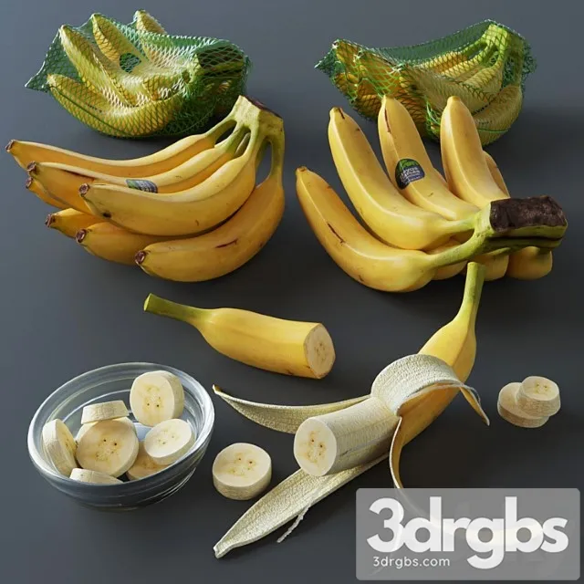 Banana set 3D Model Free