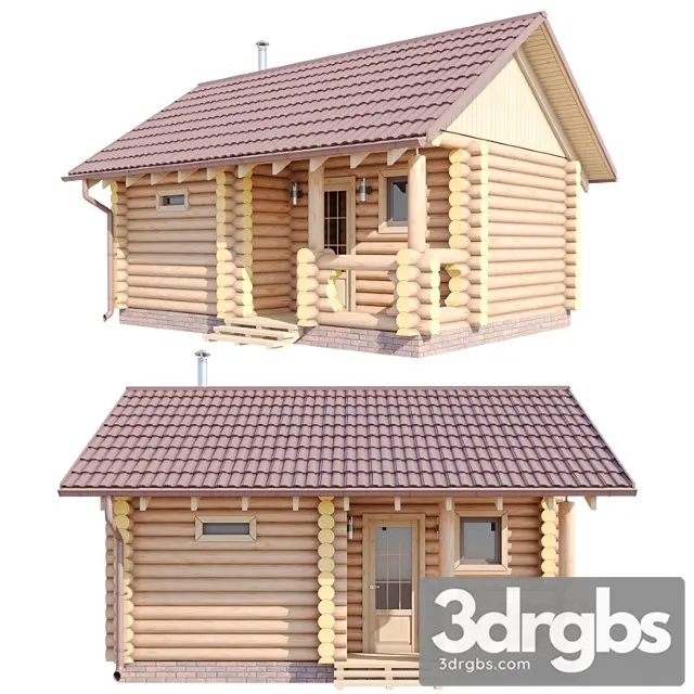 Bania Iz Brevna 4 5kh6m 1 3D Model Free