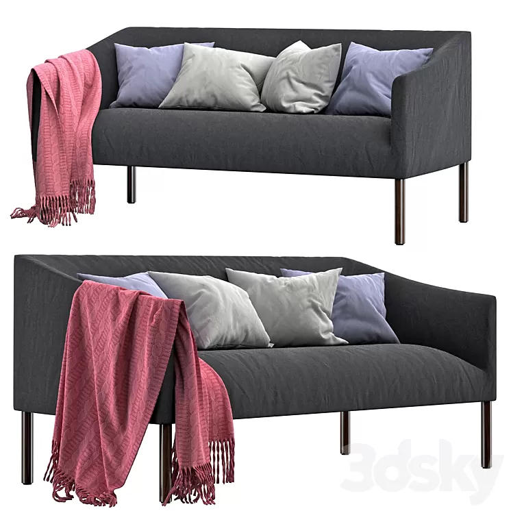 Bankside dark sofa 3D Model