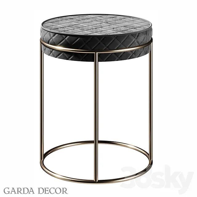 Banquet Velor Black Round (GOLD) GY-BEN8178GOLD-BL Garda Decor 3DModel