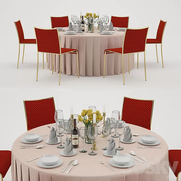Banquet_table_6 3D Model