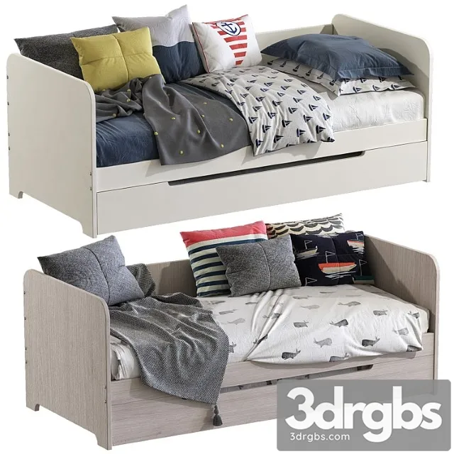 Banquette Lit Gigogne Bed 3D Model Free