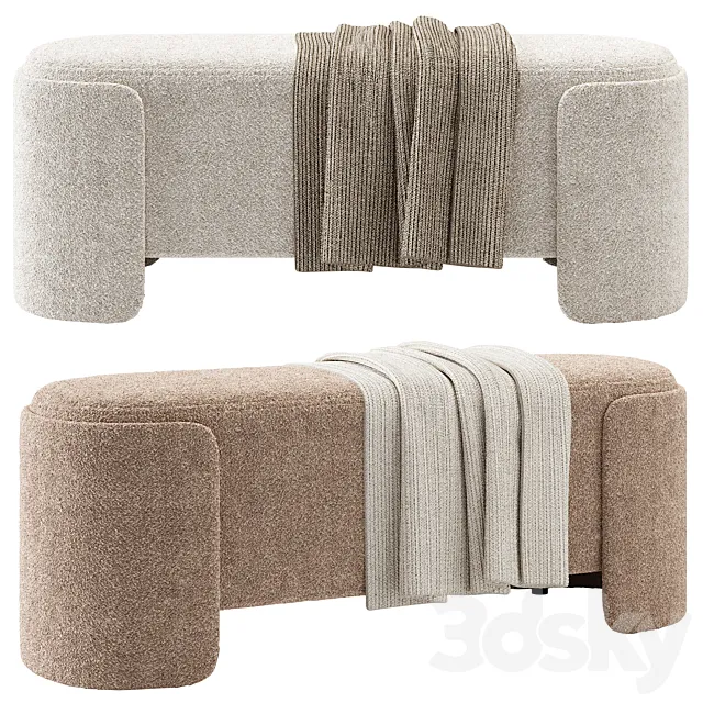 Banquette Taks Stool Group 3D Model