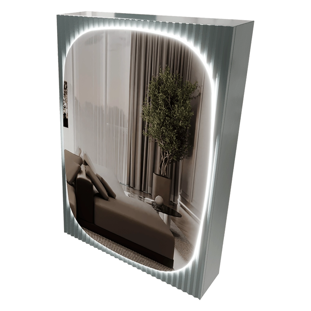 Banska  - Mirror cabinet with lighting Vanlav Oval 3D Model