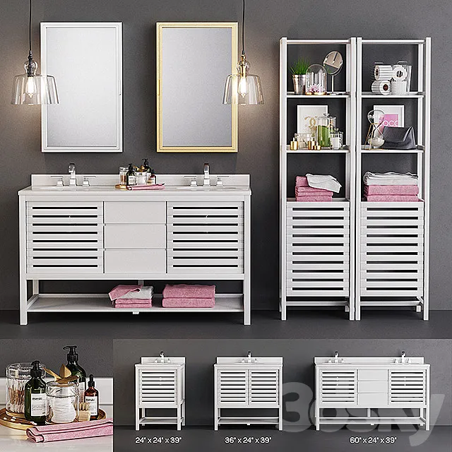 Banya Bathroom Set 3DModel