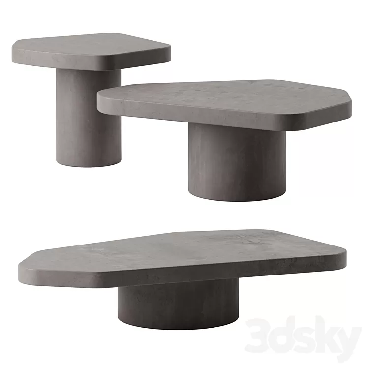 BAO coffee tables by Baxter 3D Model Free