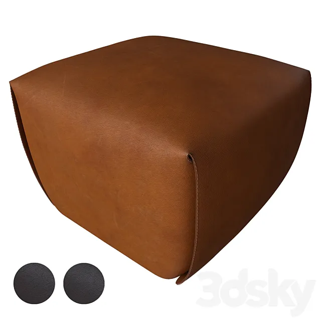 BAO NATURAL LEATHER OTTOMAN BY VIOLA TONUCCI 3D Model